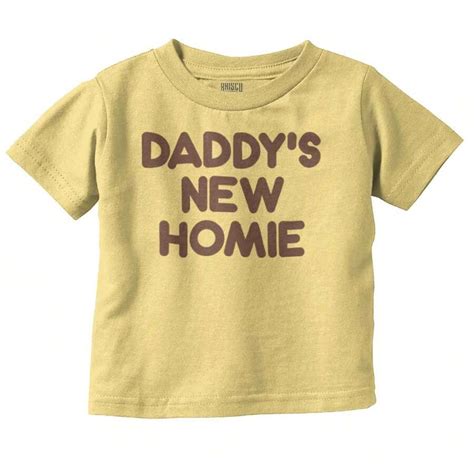 Cool Daddy's New Homie Fathers Day Toddler Boy Girl T Shirt Brisco ...
