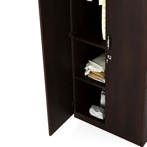 Buy Nilkamal Willy 2 Door Wardrobe Without Mirror (New Wenge)