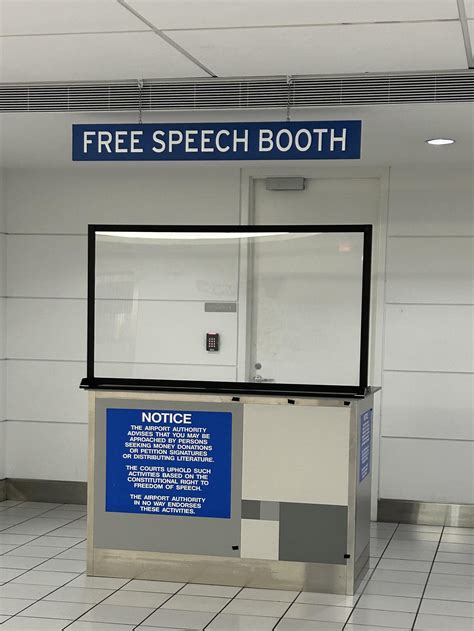 At Lambert airport, Terminal 1. Anyone know what the “Free Speech Booth ...