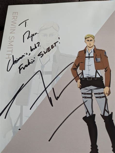 Got the autograph of Erwin's English dub VA at Anime North Toronto ...