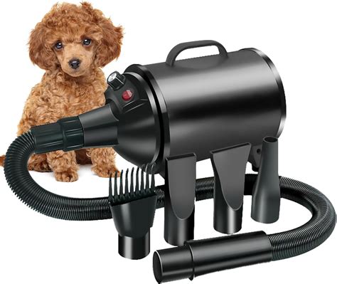 tinysiry Dog Hair Dryer Low Noise Adjustable Dog Blower Grooming Dryer ...