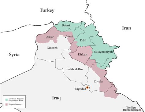 Kurdistan Iraq Map With Cities Iraqi Kurdistan Region Political Map