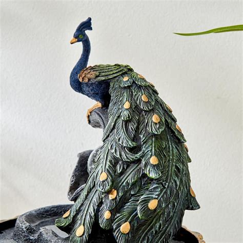 Buy Corsica Mayur Polyresin Peacock Fountain - 19.2x25.6cm from Corsica ...
