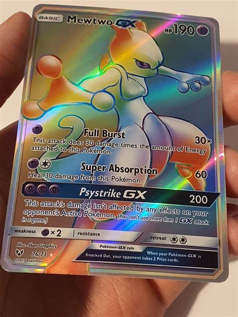 Mewtwo Custom Made Pokemon Card Mewtwo GX Rainbow Mewtwo | Etsy