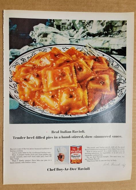 Vintage 1964 Chef Boyardee Ravioli Print Ad Advertisement Boy-ar-dee | eBay