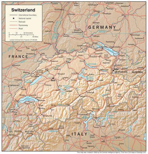 Switzerland Map and Satellite Image