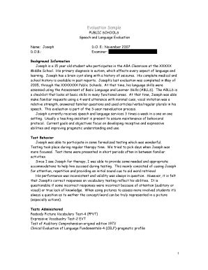 Fillable Online Evaluation Sample Fax Email Print - pdfFiller