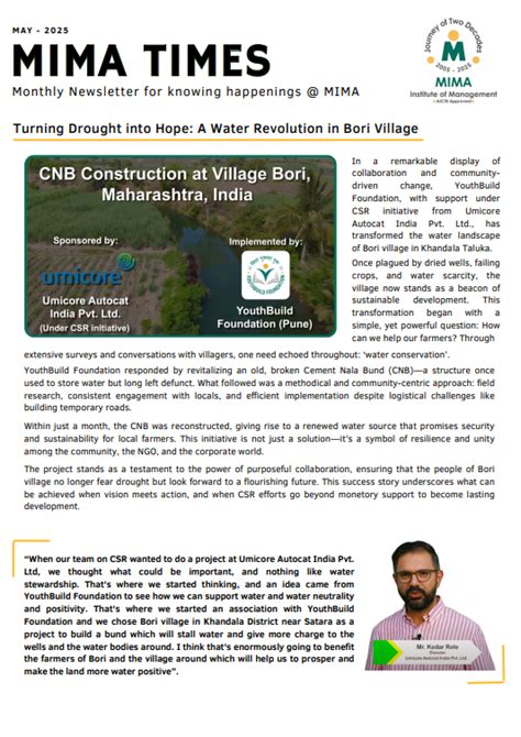 Newsletters - Mima Institute of Management