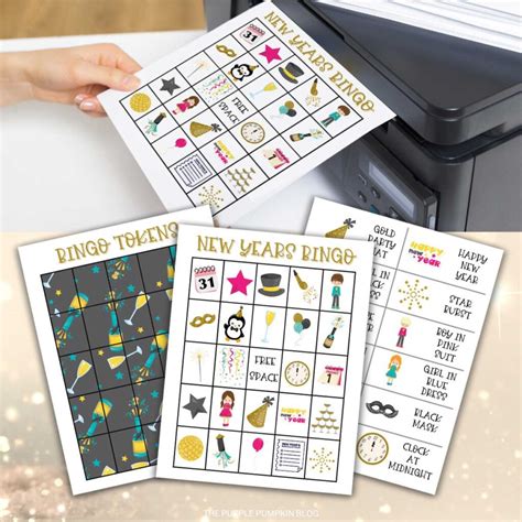 Printable 32 New Years Bingo Cards for New Year's Eve