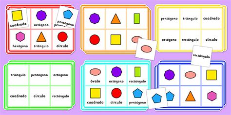 2D Shape Bingo Spanish