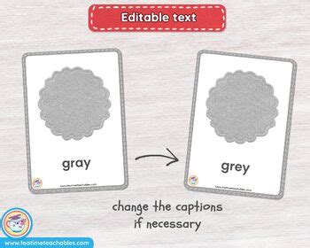 Editable COLORS FLASHCARDS PACK by Tea Time Monkeys | TPT