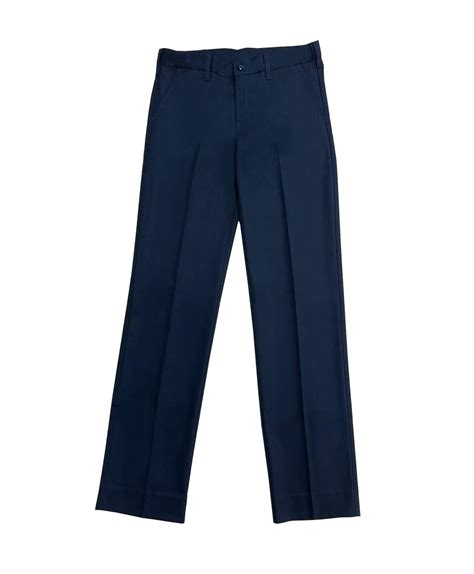 1776 ADJUST - Boys Navy Flat Front Pants w/ Adjustable Waist - While S ...