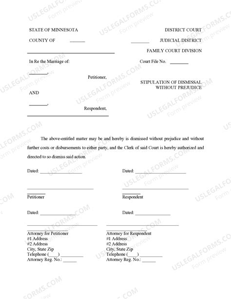 Minnesota Stipulation of Dismissal Without Prejudice - Stipulated ...