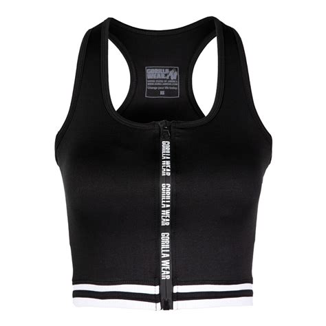 Mesa Zip Front Crop Top Gorilla Wear scontato a 28.90