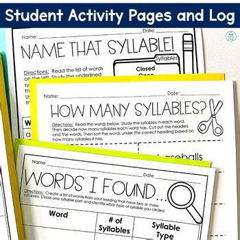 6 Syllable Types Worksheets 的图像结果