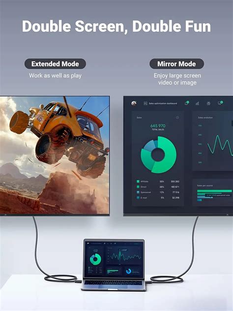 UGREEN DisplayPort Male to HDMI Male Cable - 4K UHD – Ugreen India
