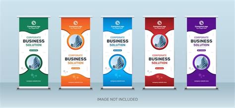 Minimal corporate business roll up banner with mockup, pull up banner ...