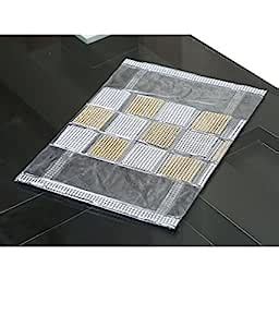 Buy Kuber Industries™ Table Runner Laminated Patch Design (Silver ...