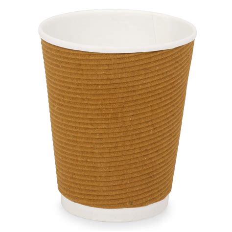 SANWALSA (225 ml,Brown- Pack of 50-Piece, Paper Disposable Ripple Cup ...