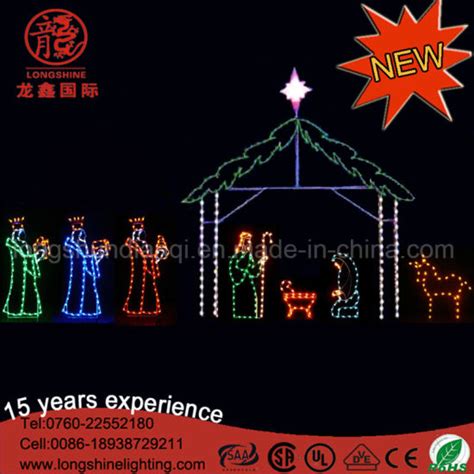 China Waterproof LED Christmas Nativity Scene Rope Light Motif for ...