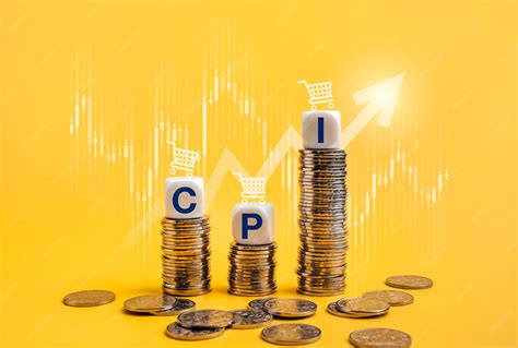 Concept of cpi consumer price index with stacked coins financial chart ...