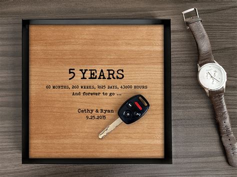 Five Year Anniversary Gift Wood anniversary gift him 5th | Etsy