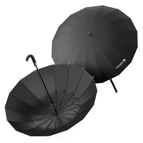 ISABRELLA Big Umbrella for Men, 50 Inch Umbrella Big Size with Black ...