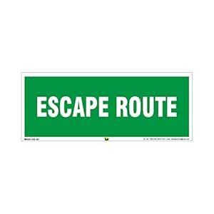 Mr. Safe - Escape Route Sign Hard Plastic Lamination 15 Inch X 6 Inch ...