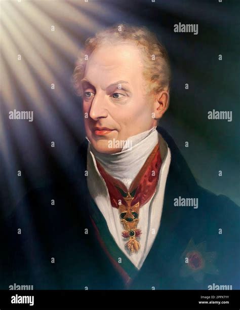 Portrait of Prince Klemens Wenzel von Metternich, 1773-1859, statesman ...