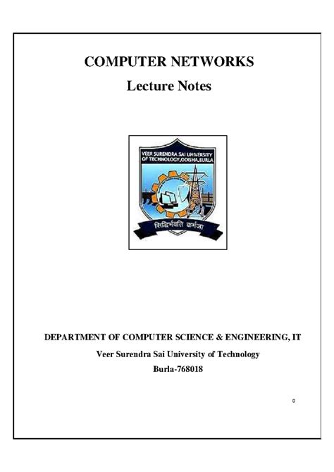 Lecture communication network - COMPUTER NETWORKS Lecture Notes ...