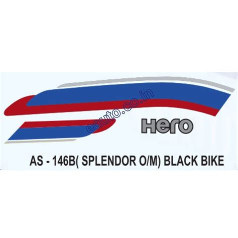 Graphics Sticker Set for Hero Splendor | Old Model | Black Vehicle | B