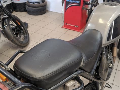 Himalayan Split Bike Black pu Leather seat Cover for Royal Enfield ...