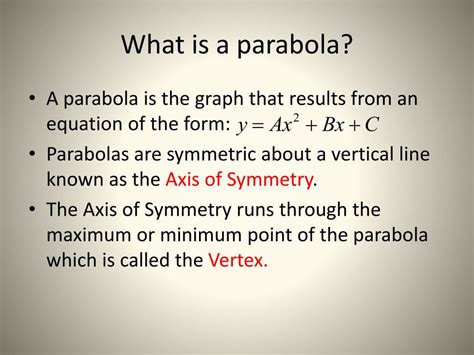 Parabolas Explained 的图像结果