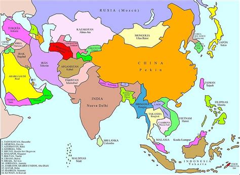 Asia Map Simple 的图像结果