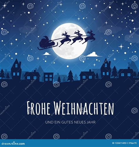 Greeting Card with the Words Merry Christmas in German Stock ...