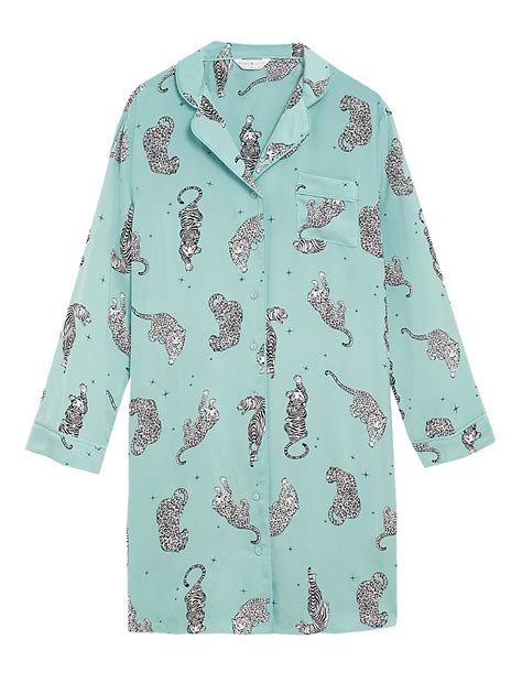 Buy Dream Satin™ Tiger Print Nightshirt at Marks & Spencer