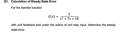 Image result for Steady State Error Calculation