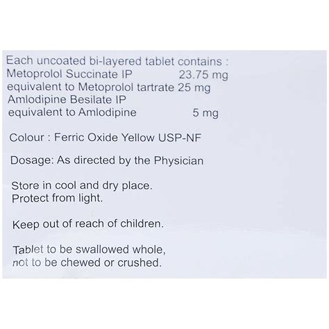 Amlovas M 5/25 Tablet 10's Price, Uses, Side Effects, Composition ...