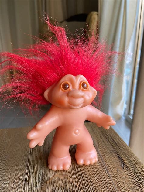 Vintage Thomas Dam Red Hair Troll (no Clothes ) - Etsy