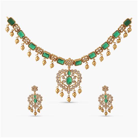 Buy Kamala Antique Necklace Set | Tarinika – Tarinika India