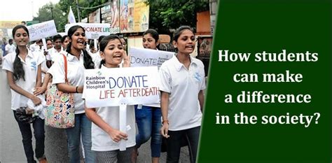 How students can make a change in the society