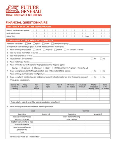 Life Insurance Application Questions 的图像结果