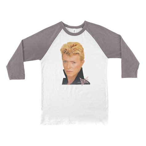 David Bowie 3/4 Sleeve Baseball Tee | David Bowie Color Portrait And ...