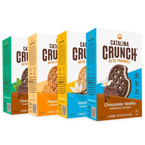 Catalina Crunch Sandwich Cookies Variety Pack (4 Flavors), 6.8 Oz Boxes ...