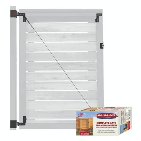 Adjust-A-Gate Unlimited Frameless Gate Kit with Anti Sag Design, Openings Up to 72" x 84 ...