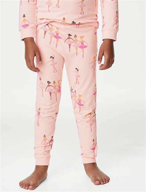 Buy Cotton Rich Ballerina Pyjamas (1-8 Yrs) at Marks & Spencer
