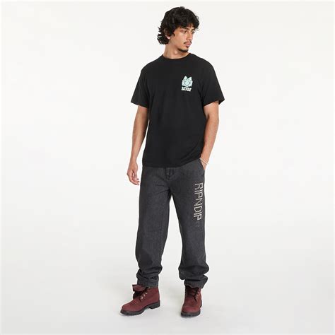 Jeans RIPNDIP Rockstar Distressed Denim Pants Black | Footshop