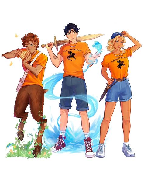 Grover, Percy and Annabeth | Percy jackson drawings, Percy jackson ...