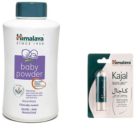 Buy Himalaya Baby Powder, 700g & Herbals Kajal, Black, 2.7g Online at ...