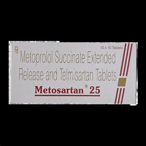 METOSARTAN 25MG TABLET 10'S Price, Uses, Side Effects & Substitutes ...
